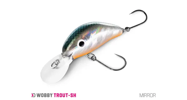 DELPHIN - Wobler WOBBY TROUT-SH Floating 4 cm 4 g Mirror