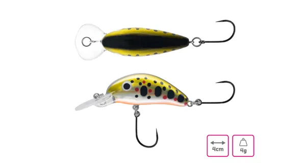DELPHIN - Wobler WOBBY TROUT-SH Floating 4 cm 4 g Mirror
