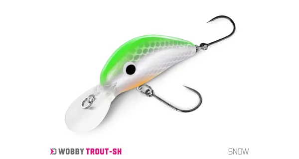 DELPHIN - Wobler WOBBY TROUT-SH Floating 4 cm 4 g Snow