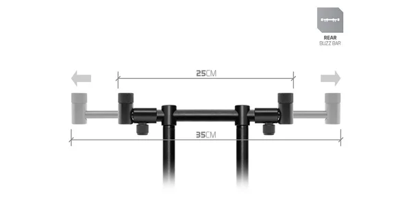 DELPHIN - Zadní Flexi hrazda pro 2 pruty RPX / ProSTALX BW 25-35 cm