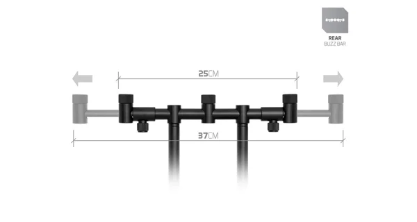 DELPHIN - Zadní Flexi Hrazda pro 3 pruty RPX / ProMAX BW 25-37 cm