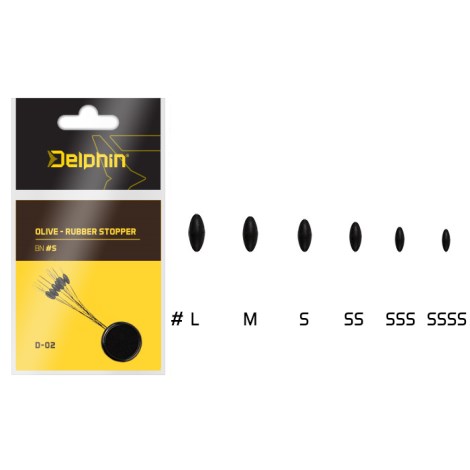 DELPHIN - Zarážka Olive Rubber Stopper SSSS