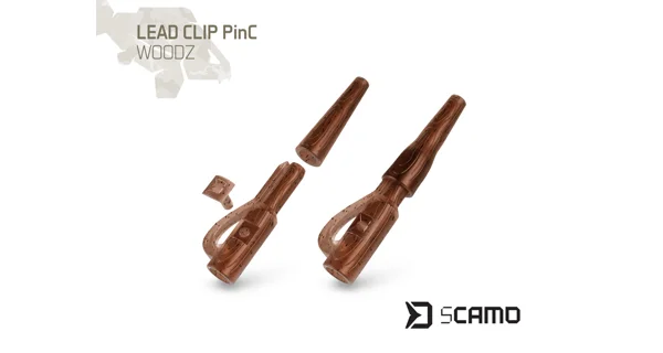 DELPHIN - Závěsky sCAMO PinC WOODZ Klip na olovo 10 ks