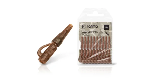 DELPHIN - Závěsky sCAMO PinC WOODZ Klip na olovo 10 ks