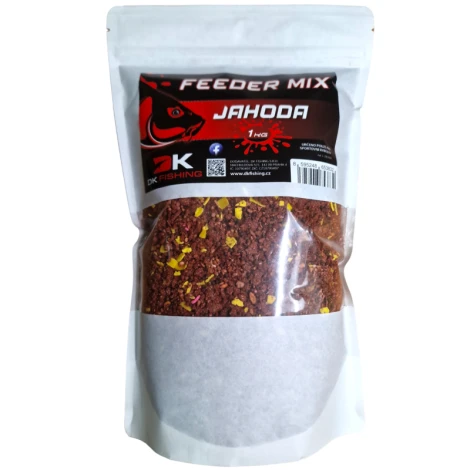 DK FISHING - Krmítková směs Feeder Mix 1 kg Jahoda