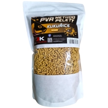 DK FISHING - Rozpustné pelety PVA Method Color 4 mm 1 kg Kukuřice