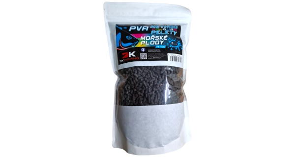 DK FISHING - Rozpustné pelety PVA Method Color 4 mm 1 kg Mořské plody