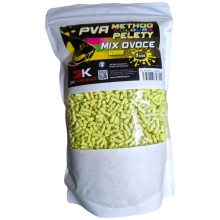 DK FISHING - Rozpustné pelety PVA Method Color 4 mm 1 kg Ovoce