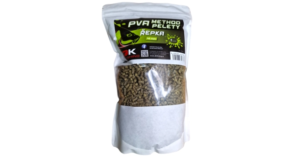 DK FISHING - Rozpustné pelety PVA Method Color 4 mm 1 kg Řepka