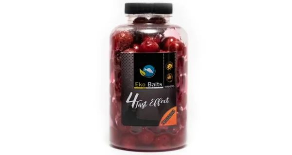 EKO BAITS - Boilies v dipu 4 Fast Effect Mix 16-20 mm 500 ml Jahoda