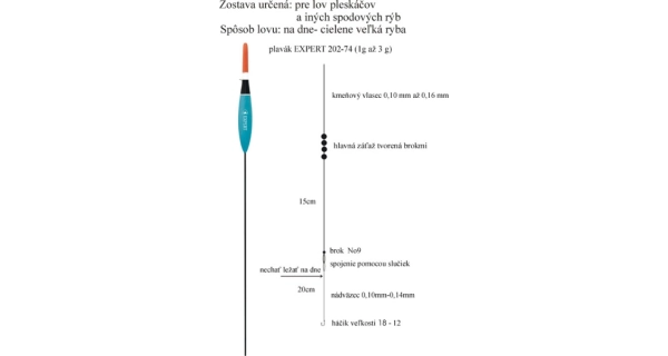 EXPERT PLAVÁKY - Rybářský balzový splávek (na živou nás.) expert 2 g / 17 cm