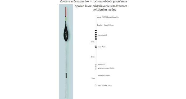 EXPERT PLAVÁKY - Rybářský balzový splávek (pevný) expert 2,0 g / 24 cm