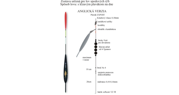 EXPERT PLAVÁKY - Rybářský balzový splávek (wagler) expert 4,0 g / 26 cm