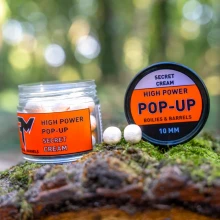 FEEDERMANIA - Pop Up Boilies High Power & Barrels  10 mm 14 g Secret Cream