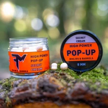 FEEDERMANIA - Pop Up Boilies High Power & Barrels  8 mm 14 g Secret Cream