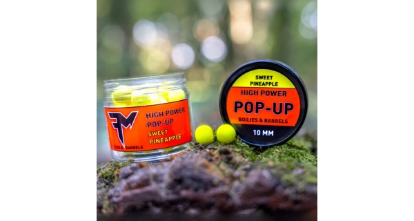 FEEDERMANIA - Pop Up Boilies High Power & Barrels  8 mm 14 g Sweet Pineapple