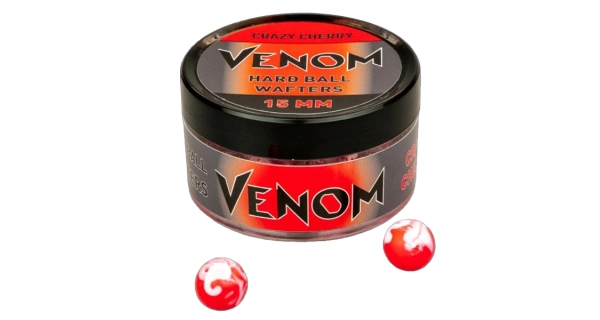 FEEDERMANIA - Wafters Venom Hard Ball Crazy Cherry 15 mm 13 ks