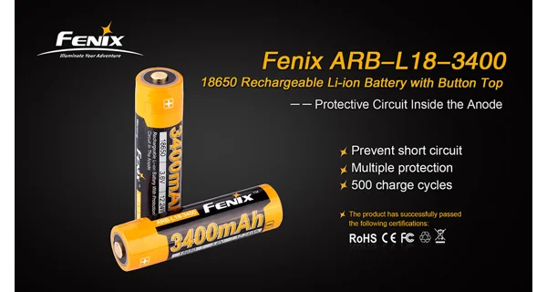 FENIX - Dobíjecí baterie 18650 3400mAh (Li-Ion)