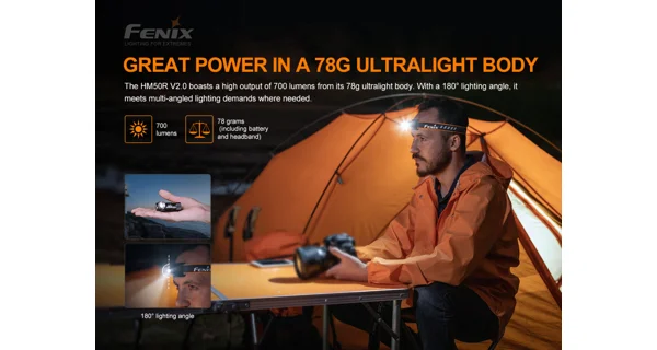 FENIX - Nabíjecí čelovka HM50R V2.0