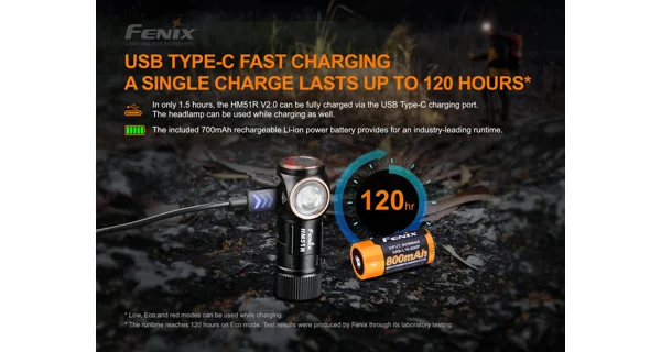 FENIX - Nabíjecí čelovka HM51R Ruby V2.0