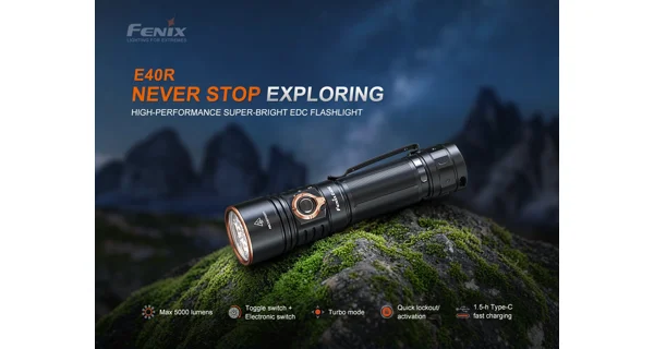 FENIX - Nabíjecí LED svítilna E40R