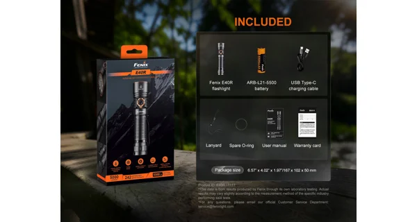 FENIX - Nabíjecí LED svítilna E40R