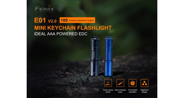 FENIX - Svítilna E01 V2.0 Černá