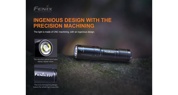 FENIX - Svítilna E01 V2.0 Černá