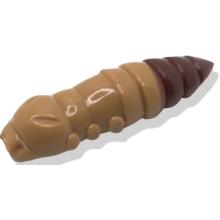 FISH UP - Dipovaná umělá nástraha Pupa Coffee Milk Earthworm 30 mm 10 ks