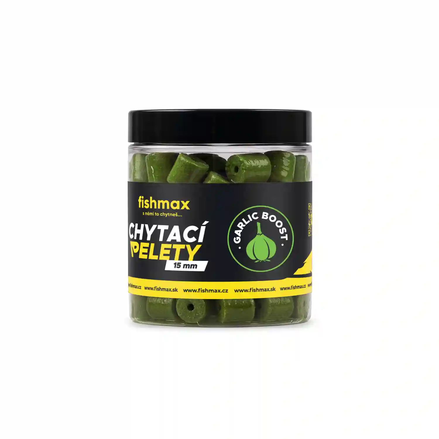 FISHMAX FISHMAX - Chytací pelety v dipu Garlic Boost 15 mm