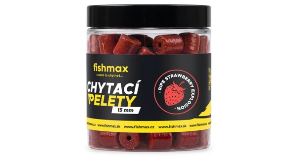 FISHMAX - Chytací pelety v dipu Ripe Strawberry Explosion 15 mm