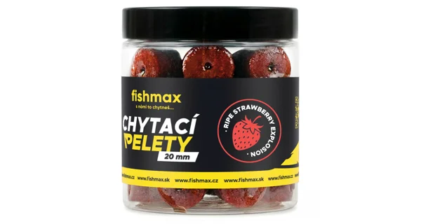 FISHMAX - Chytací pelety v dipu Ripe Strawberry Explosion 20 mm