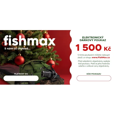 FISHMAX - Elektronický dárkový poukaz v hodnotě 1 500 Kč VÁNOCE