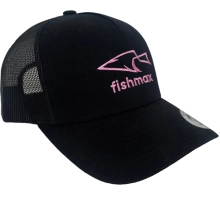 FISHMAX - Kšiltovka s logem Černá Růžová