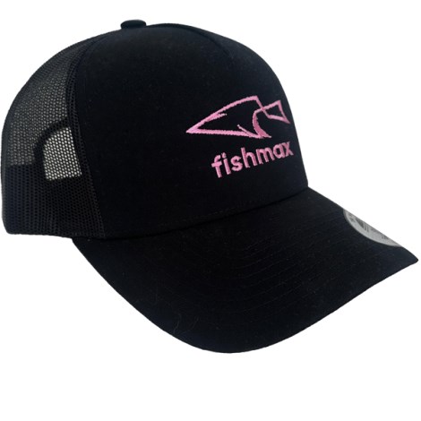 FISHMAX - Kšiltovka s logem Černá Růžová