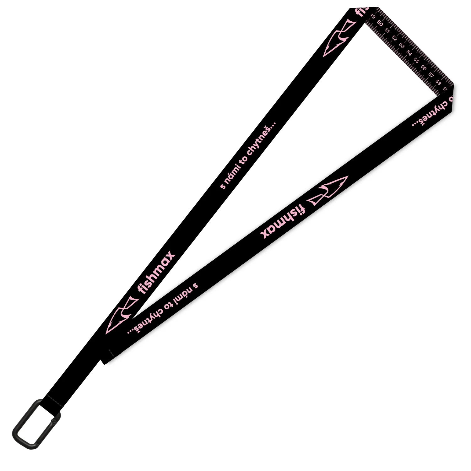 FISHMAX - Originální klíčenka s funkcí metru Lanyard Růžová