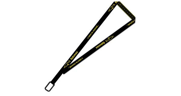 FISHMAX - Originální klíčenka s funkcí metru Lanyard Žlutá