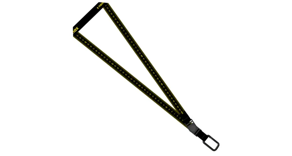 FISHMAX - Originální klíčenka s funkcí metru Lanyard Žlutá