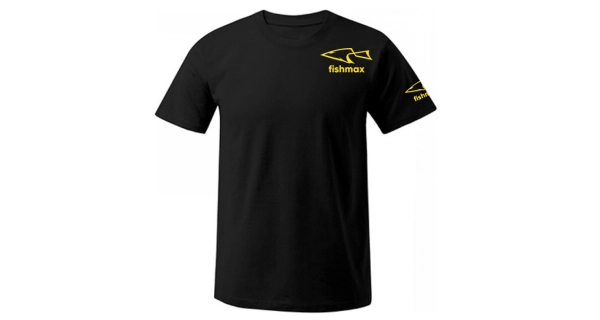 FISHMAX - Tričko s logem černé vel. 2XL