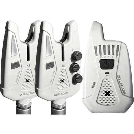 FLACARP - Sada signalizátorů X8 + příposlech RX8 2+1 Bílá