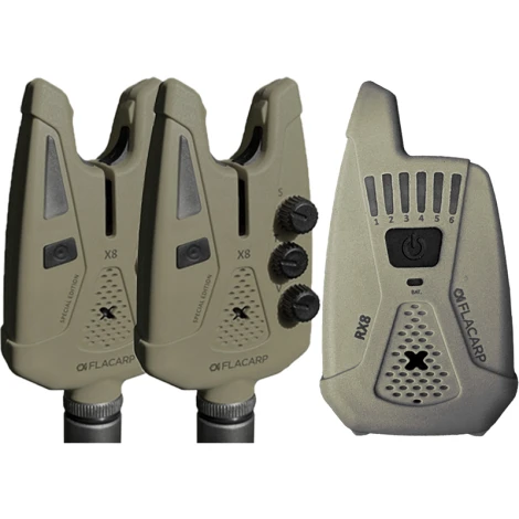 FLACARP - Sada signalizátorů X8 + příposlech RX8 2+1 Khaki