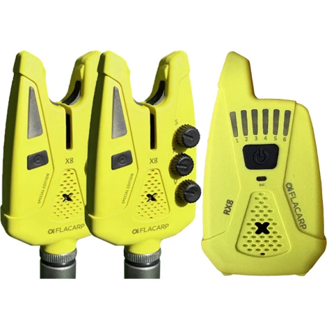 FLACARP - Sada signalizátorů X8 + příposlech RX8 2+1 Žlutá