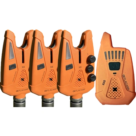 FLACARP - Sada signalizátorů X8 + příposlech RX8 3+1 Oranžová