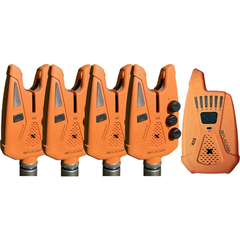 FLACARP - Sada signalizátorů X8 + příposlech RX8 4+1 Oranžová