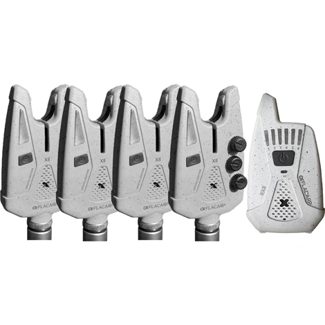 FLACARP - Sada signalizátorů X8 + příposlech RX8 4+1 Šedá Granit