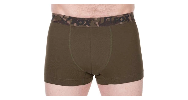 FOX - Boxerky Boxer Shorts Khaki/Black vel. M 2 ks