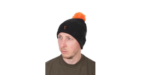 FOX - Čepice Collection Bobble Hat Black Orange