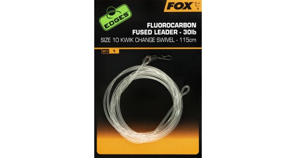 FOX - Edges Fluorocarbon Fused Leader 30 lb Kwik Change Swivel vel. 7 115 cm