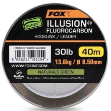 FOX - Fluorocarbon Edges Illusion Hooklink Leader Narutals Green 0,50 mm 13,6 kg 40 m