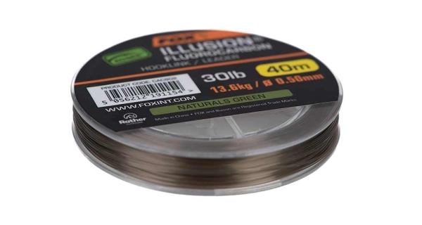FOX - Fluorocarbon Edges Illusion Hooklink Leader Narutals Green 0,50 mm 13,6 kg 40 m